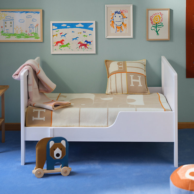 Animaux Blocks blanket - Grey | Hermès USA